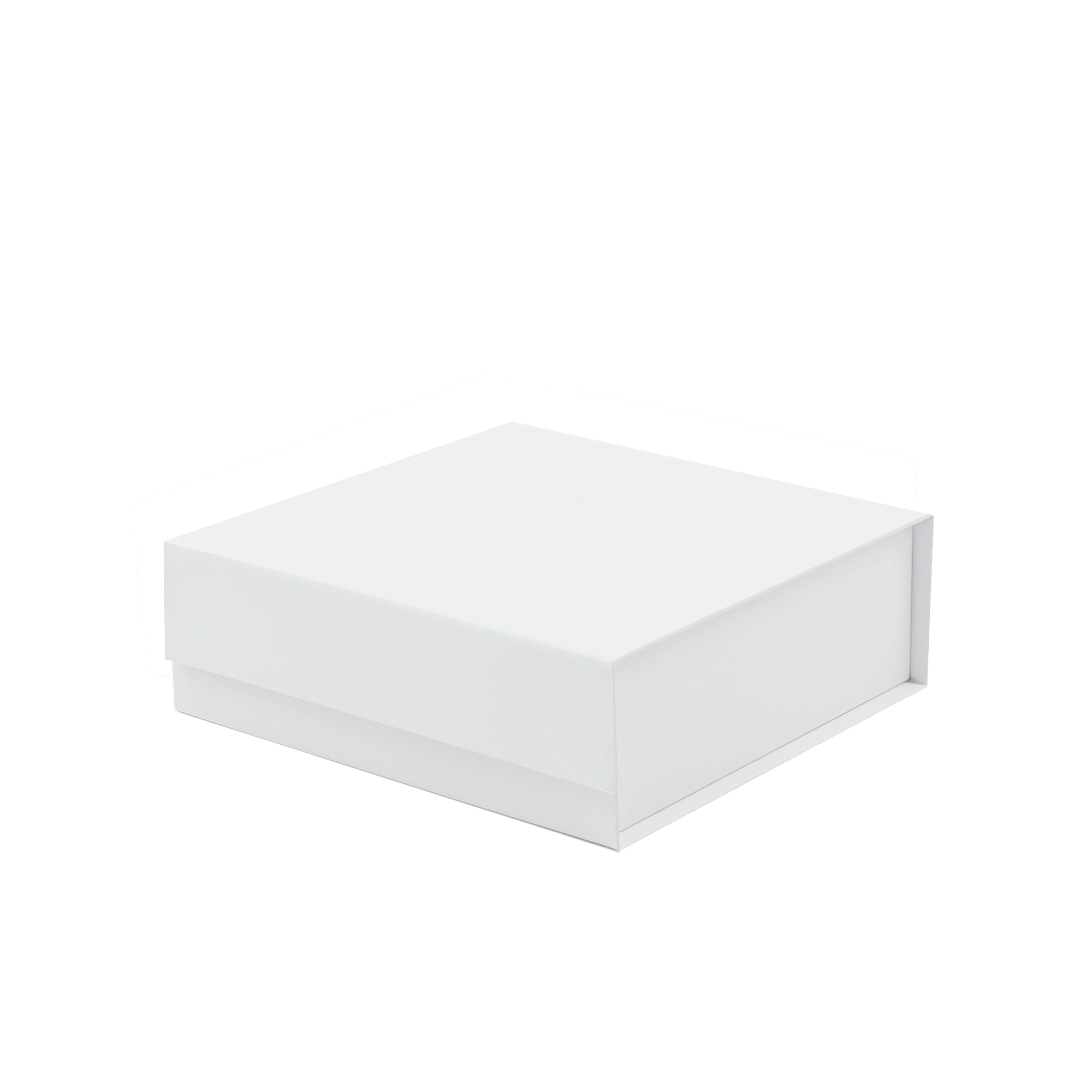 A6 square white magnetic box, no ribbon
